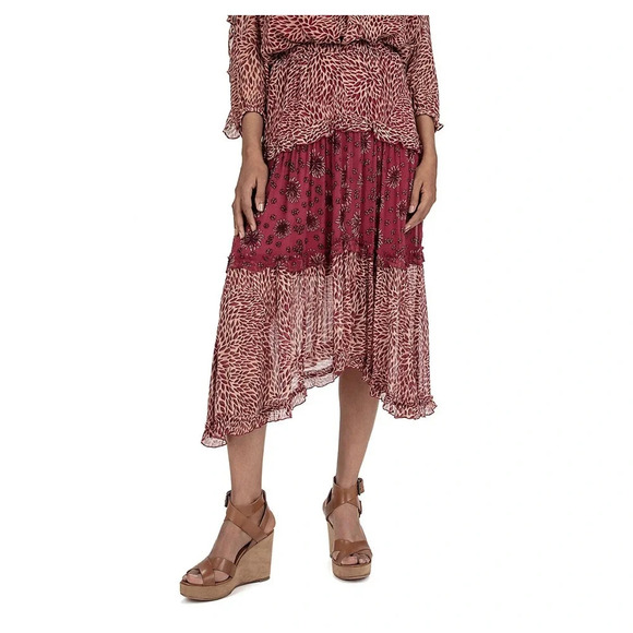 Ba&sh Lady Blouse‎ Two-Piece Skirt Set Jupe Gapi Rose Size US 0 / XS - Picture 2 of 12